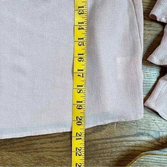 Meraki Soft Pink Ruffle Sleeve Top Size Large - Picture 8 of 10